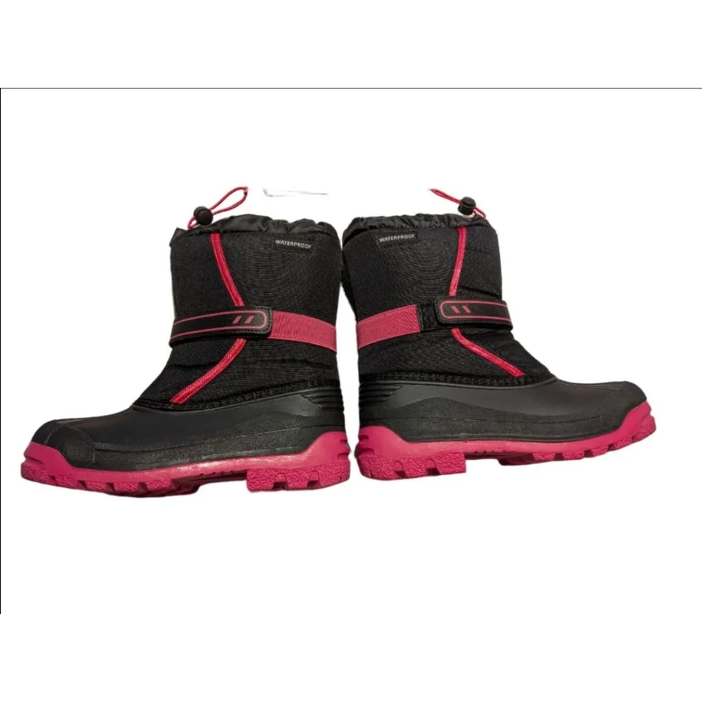 Girls America's Suppliers Rain & Snow Boots 7.5 (Toddler Girl) Black Pink